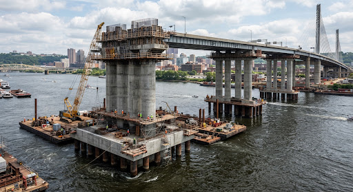 Bridge foundation and piers