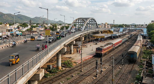 Southern Railway overbridge at Virudhunagar