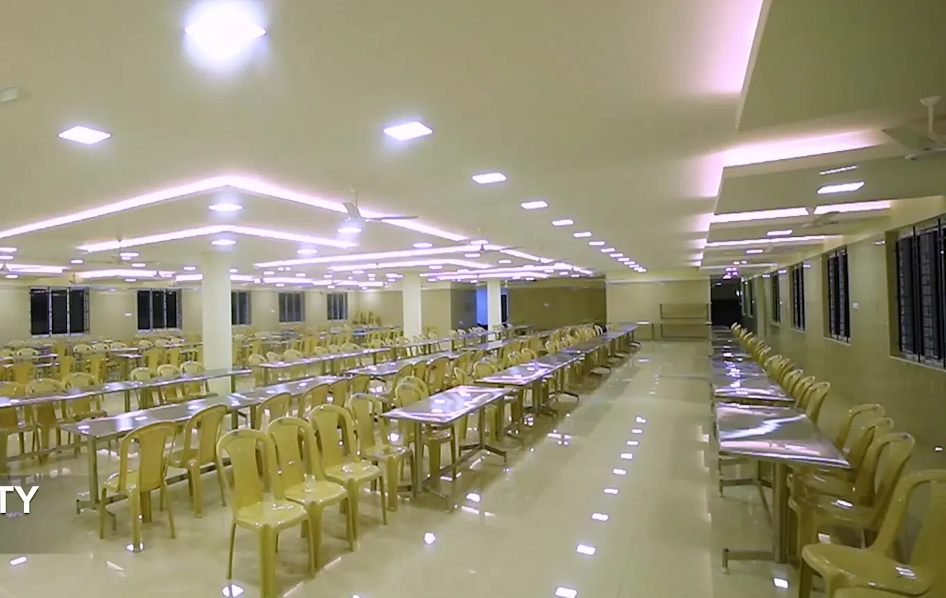 The dining hall, seating 300