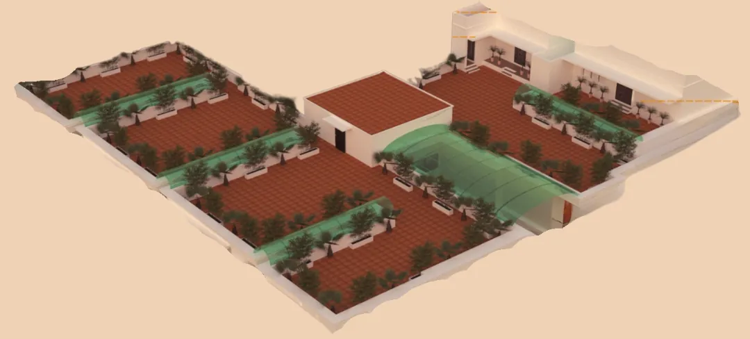 Rooftop garden and yoga deck (concept)