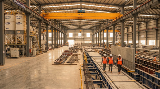 Automated Batching Bay & High-Tech Indoor Casting Lines
